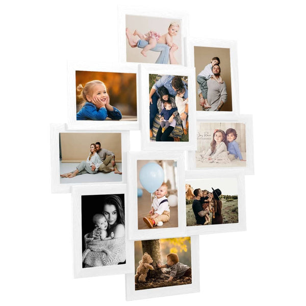 Collage Photo Frame For Picture 10 Pcs 13X18 Cm White Mdf Photo Frames