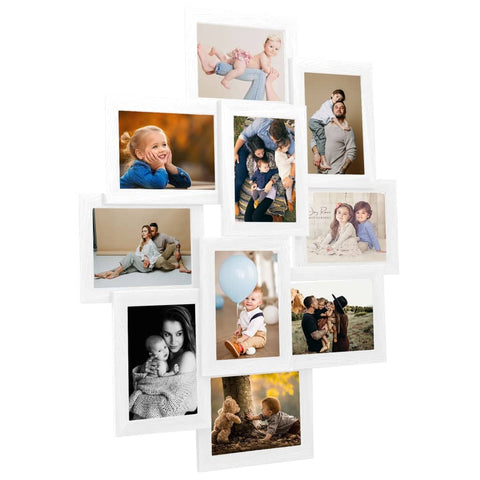 Collage Photo Frame For Picture 10 Pcs 13X18 Cm White Mdf Photo Frames