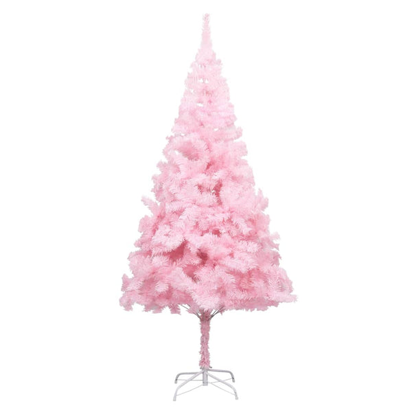 Vidaxl Artificial Pre Lit Christmas Tree With Stand Pink 240 Cm Pvc Seasonal Decorations