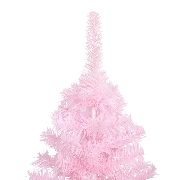 Vidaxl Artificial Pre Lit Christmas Tree With Stand Pink 240 Cm Pvc Seasonal Decorations