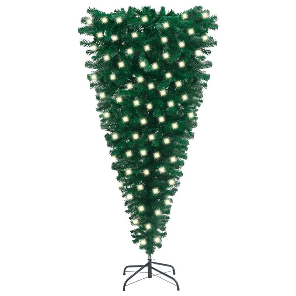 Vidaxl Upside Down Artificial Pre Lit Christmas Tree Green 150 Cm Seasonal Decorations
