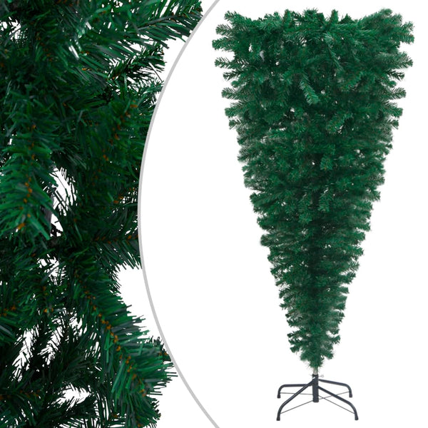 Vidaxl Upside Down Artificial Pre Lit Christmas Tree Green 150 Cm Seasonal Decorations