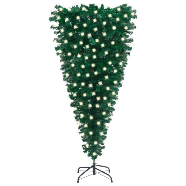 Vidaxl Upside Down Artificial Pre Lit Christmas Tree Green 180 Cm Seasonal Decorations