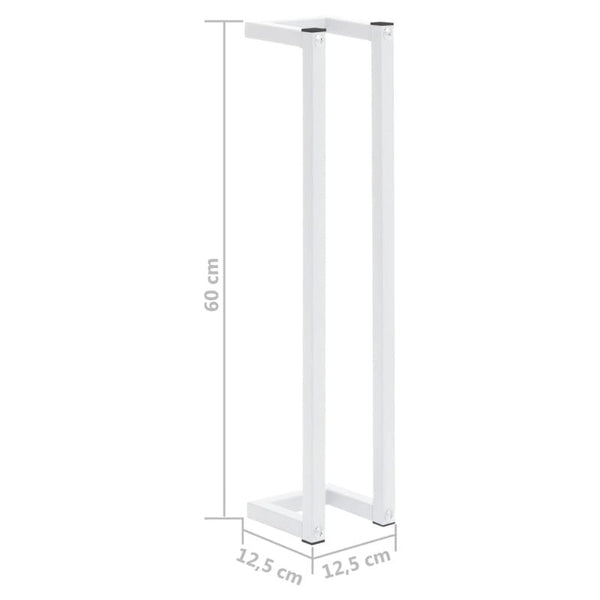 Towel Rack White 12.5X12.5X60 Cm Steel Towel Racks