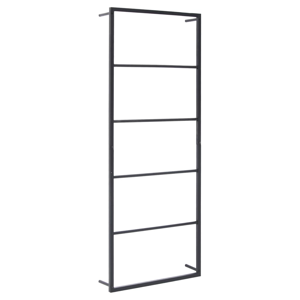 Towel Rack Black 45X10x115 Cm Steel Towel Racks