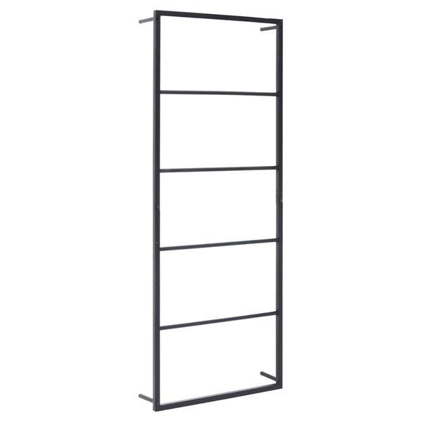 Towel Rack Black 45X10x115 Cm Steel Towel Racks