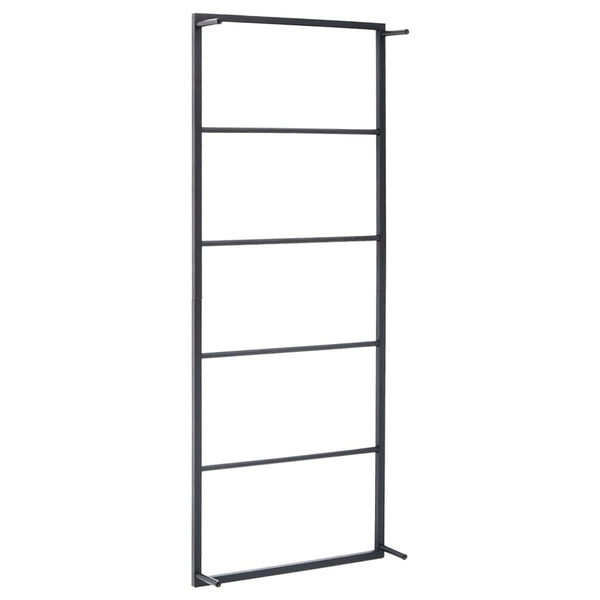 Towel Rack Black 45X10x115 Cm Steel Towel Racks