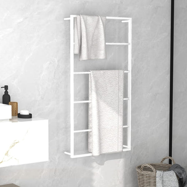 Towel Rack White 60X10x116 Cm Steel Towel Racks