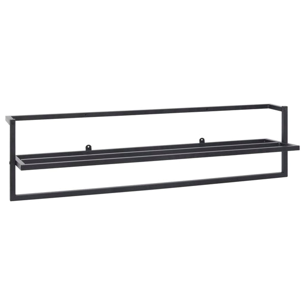 Towel Rack Black 95X25x22 Cm Iron Towel Racks