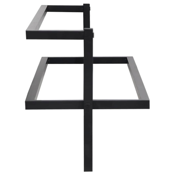 Towel Rack Black 95X25x22 Cm Iron Towel Racks