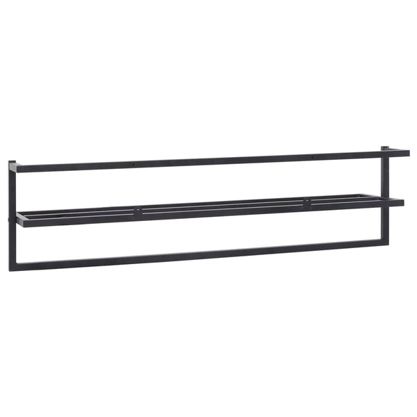Towel Rack Black 95X25x22 Cm Iron Towel Racks