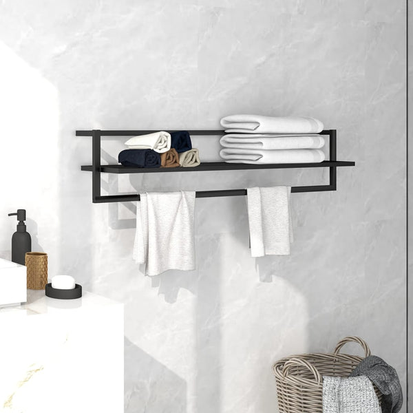 Towel Rack Black 95X25x22 Cm Iron Towel Racks