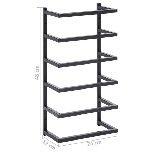 Towel Racks Towel Rack Black 24X12x48 Cm Steel