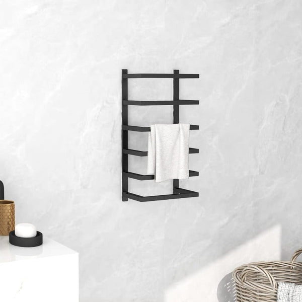 Towel Racks Towel Rack Black 24X12x48 Cm Steel
