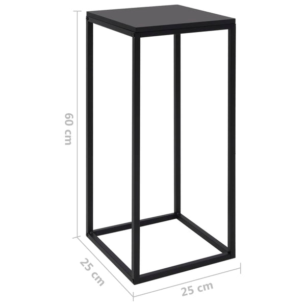 2 Pcs Black Steel Side Tables
