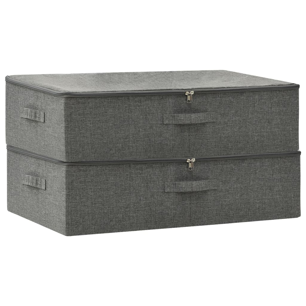 2 Pcs Fabric 70X40x18 Cm Anthracite Storage Boxes