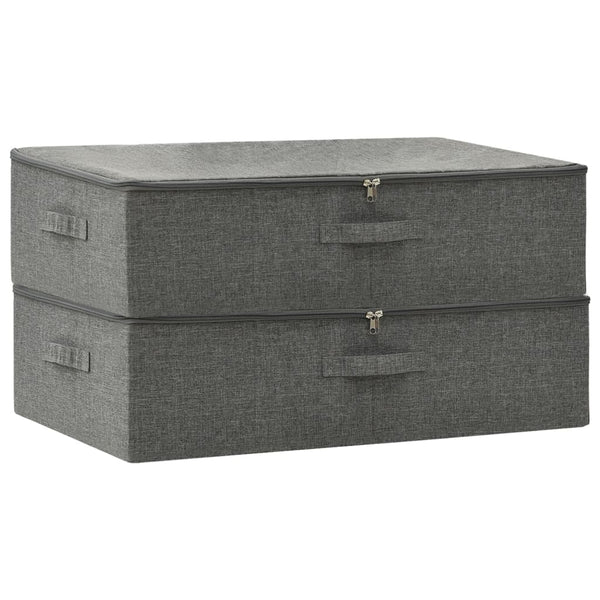 2 Pcs Fabric 70X40x18 Cm Anthracite Storage Boxes