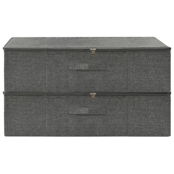 2 Pcs Fabric 70X40x18 Cm Anthracite Storage Boxes