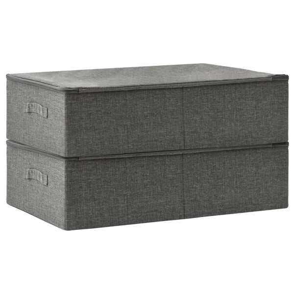 2 Pcs Fabric 70X40x18 Cm Anthracite Storage Boxes
