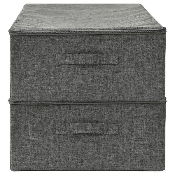 2 Pcs Fabric 70X40x18 Cm Anthracite Storage Boxes