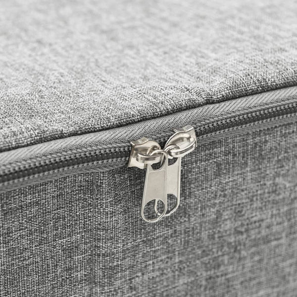2 Pcs Fabric 70X40x18 Cm Grey Storage Boxes