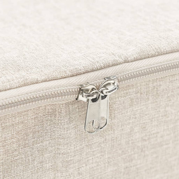 2 Pcs Fabric 70X40x18 Cm Cream Storage Boxes