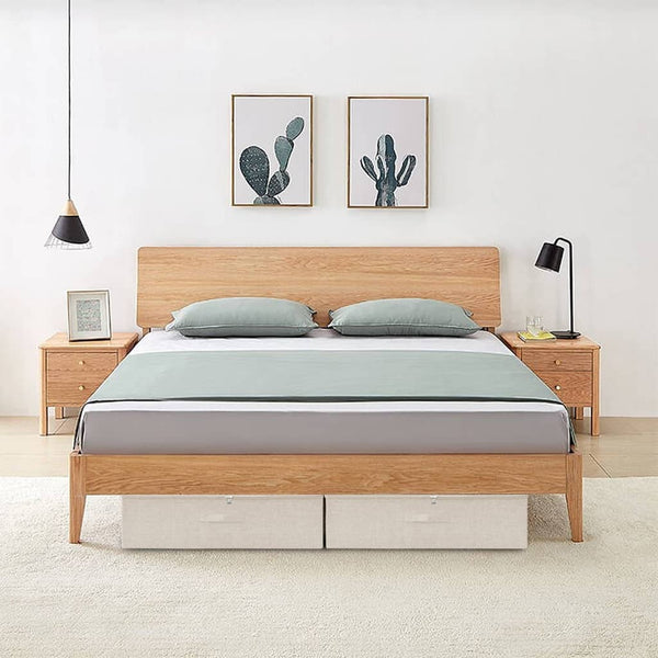 2 Pcs Fabric 70X40x18 Cm Cream Storage Boxes