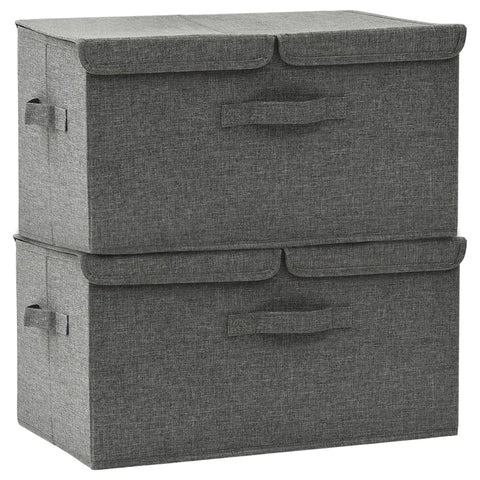 2 Pcs Fabric 50X30x25 Cm Anthracite Storage Boxes