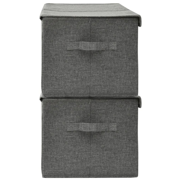 2 Pcs Fabric 50X30x25 Cm Anthracite Storage Boxes