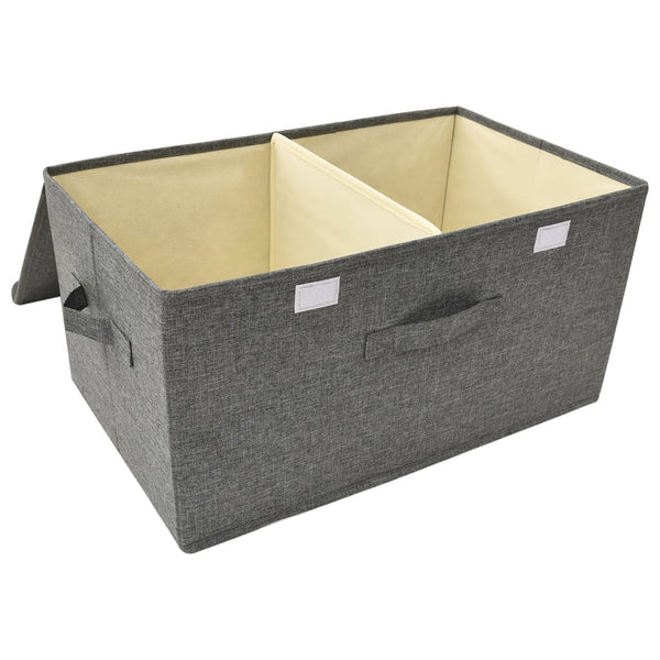 2 Pcs Fabric 50X30x25 Cm Anthracite Storage Boxes