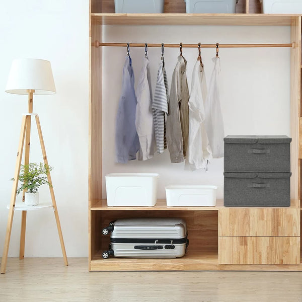 2 Pcs Fabric 50X30x25 Cm Anthracite Storage Boxes