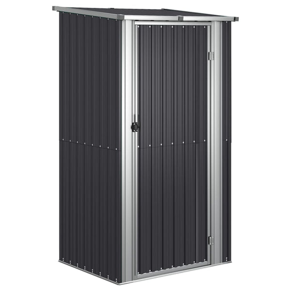Garden Shed Anthracite 118.5X97x209.5 Cm Galvanised Steel Sheds Summerhouses Carports