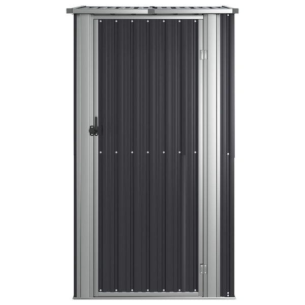 Garden Shed Anthracite 118.5X97x209.5 Cm Galvanised Steel Sheds Summerhouses Carports
