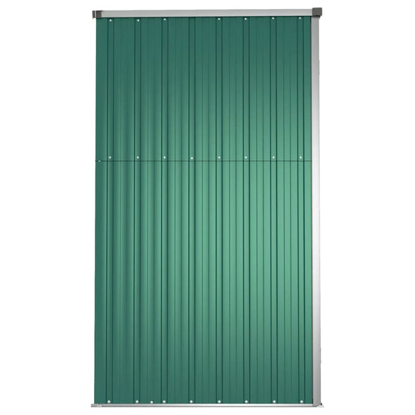 Garden Tool Shed Green 225X89x161 Cm Galvanised Steel Sheds Summerhouses Carports