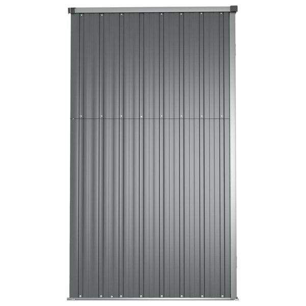 Garden Tool Shed Grey 225X89x161 Cm Galvanised Steel Sheds Summerhouses Carports