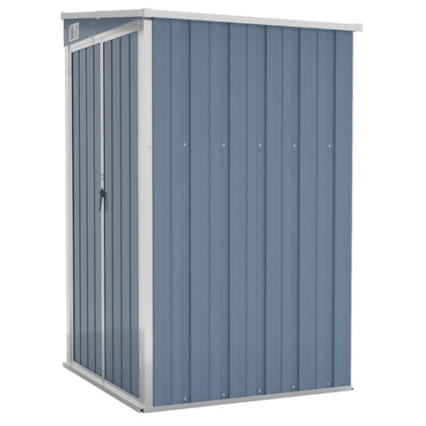 Sheds Summerhouses Carports Wall Mounted Garden Shed Grey 118X100x178 Cm Galvanised Steel