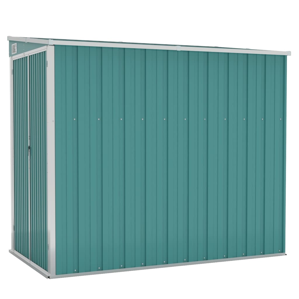 Wall Mounted Garden Shed Green 118X194x178 Cm Galvanised Steel Sheds Summerhouses Carports