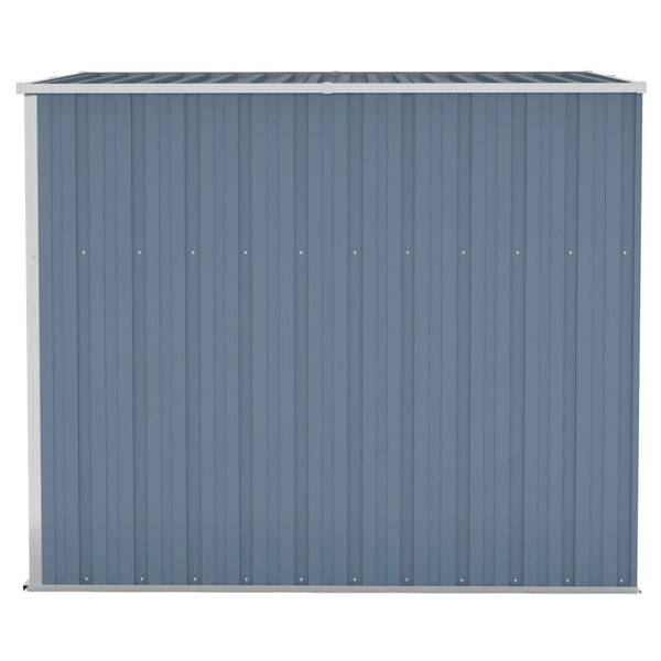 Wall Mounted Garden Shed Grey 118X194x178 Cm Galvanised Steel Sheds Summerhouses Carports