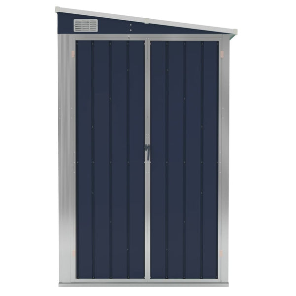 Wall Mounted Garden Shed Anthracite 118X194x178 Cm Steel Sheds Summerhouses Carports