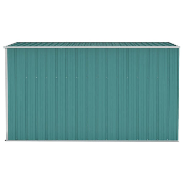 Wall Mounted Garden Shed Green 118X288x178 Cm Galvanised Steel Sheds Summerhouses Carports