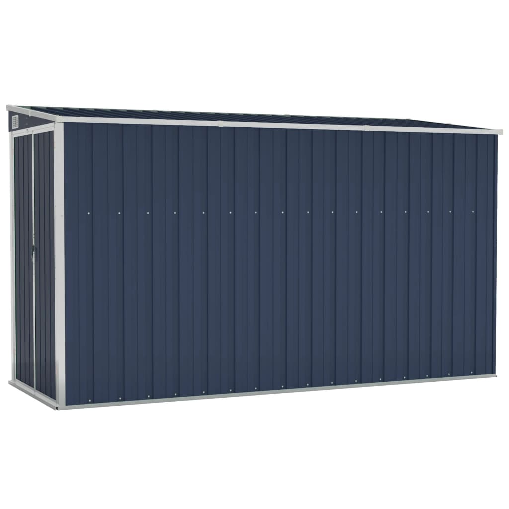 Wall Mounted Garden Shed Anthracite 118X288x178 Cm Steel Sheds Summerhouses Carports