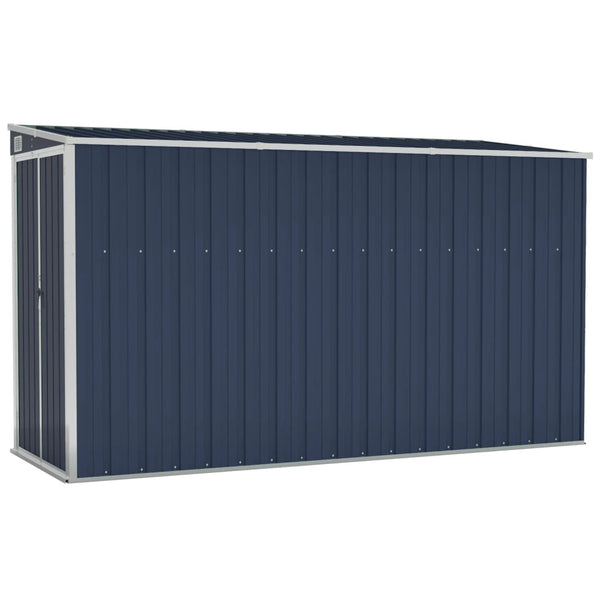 Wall Mounted Garden Shed Anthracite 118X288x178 Cm Steel Sheds Summerhouses Carports