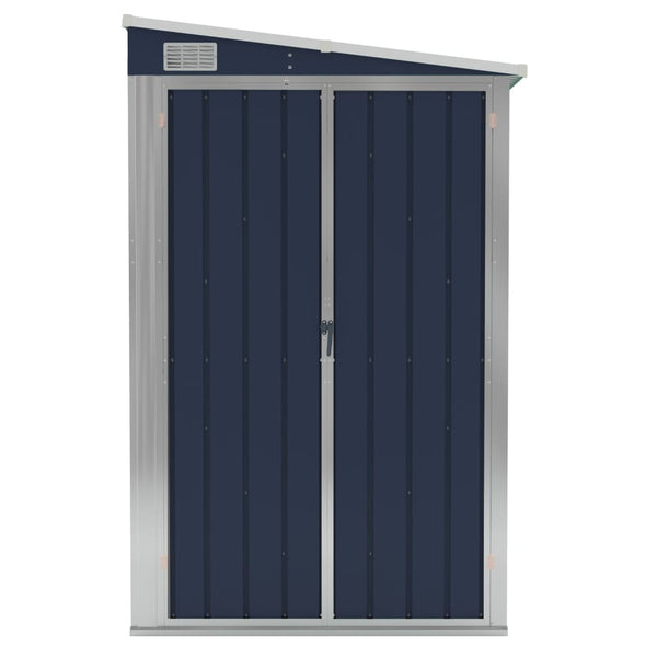 Wall Mounted Garden Shed Anthracite 118X382x178 Cm Steel Sheds Summerhouses Carports