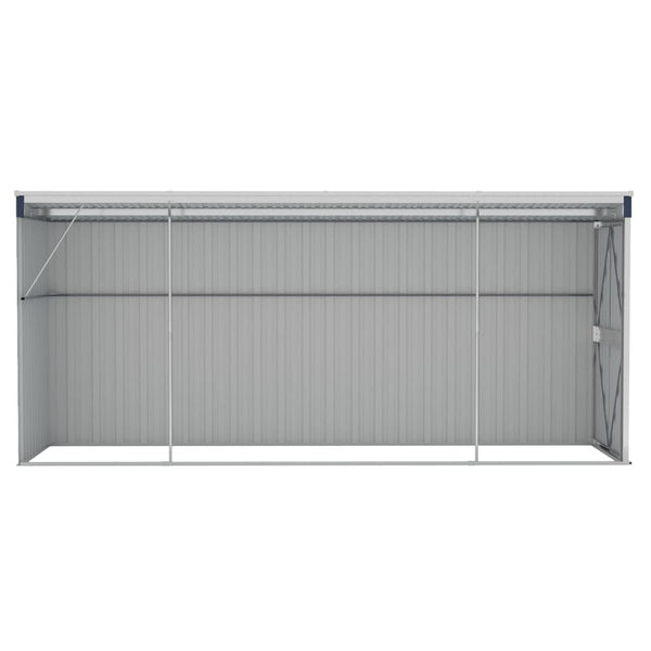 Wall Mounted Garden Shed Anthracite 118X382x178 Cm Steel Sheds Summerhouses Carports