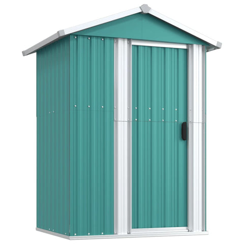 Garden Shed Green 126X97.5X177 Cm Galvanised Steel Sheds Summerhouses Carports