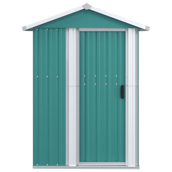 Garden Shed Green 126X97.5X177 Cm Galvanised Steel Sheds Summerhouses Carports