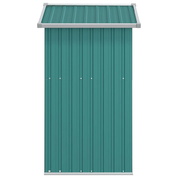 Garden Shed Green 126X97.5X177 Cm Galvanised Steel Sheds Summerhouses Carports