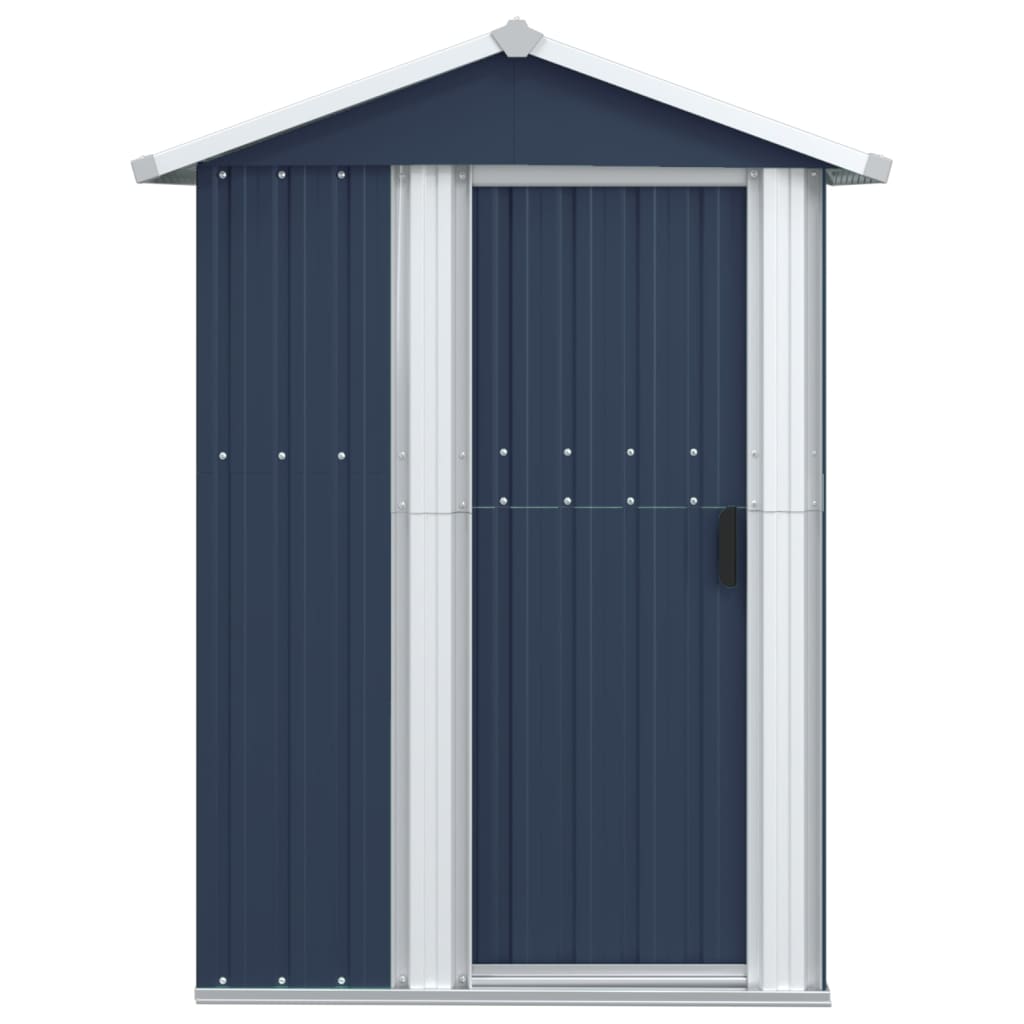 Garden Shed Anthracite 126X97.5X177 Cm Galvanised Steel Sheds Summerhouses Carports