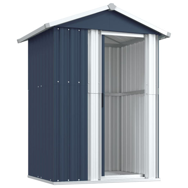 Garden Shed Anthracite 126X97.5X177 Cm Galvanised Steel Sheds Summerhouses Carports