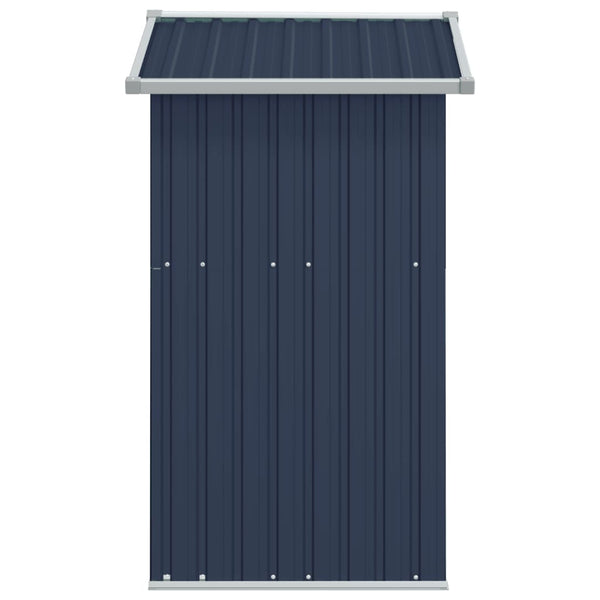 Garden Shed Anthracite 126X97.5X177 Cm Galvanised Steel Sheds Summerhouses Carports